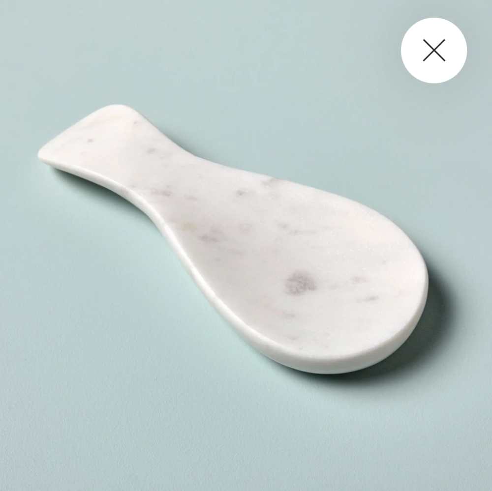 BE HOME White Marble Spoon Rest